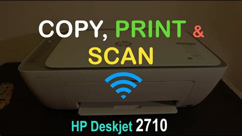 How To Copy Print Scan With Wireless Hp Deskjet 2710 Printer Youtube