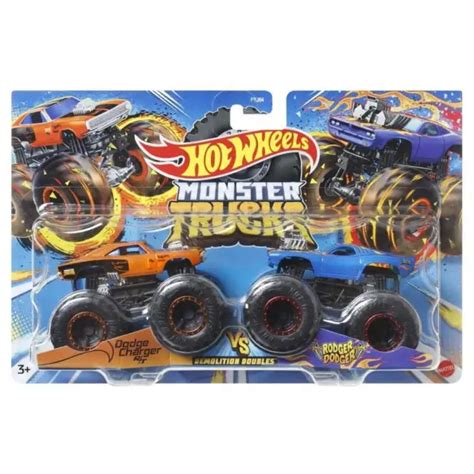 HOT WHEELS MONSTER Trucks Demolition Doubles Dodge Charger R T Vs Rodger Dodger 13 99 PicClick UK