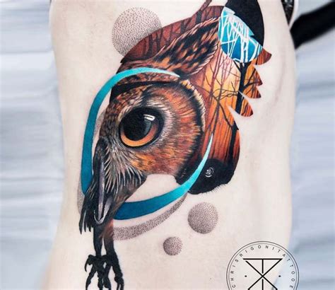 Owl Tattoo By Chris Rigoni Post 21727 Abstract Tattoo Owl Tattoo