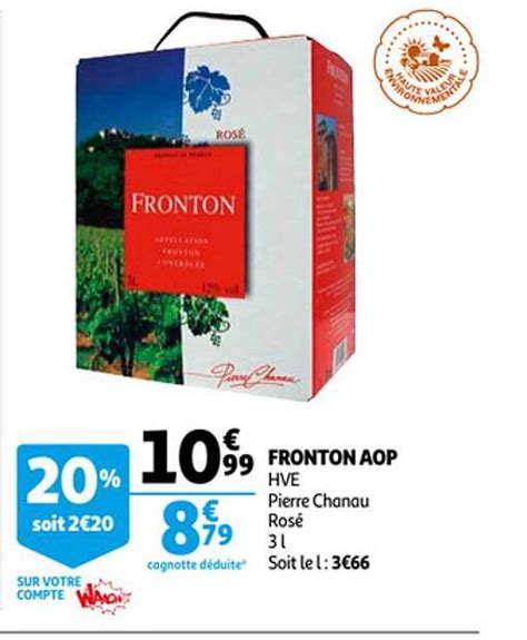 Promo Fronton Aop Hve Pierre Chanau Chez Auchan Icatalogue Fr