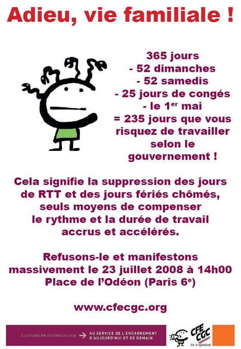 Réforme Du Temps De Travail Manifestation Le 23 Juillet Fieci Cfe Cgc