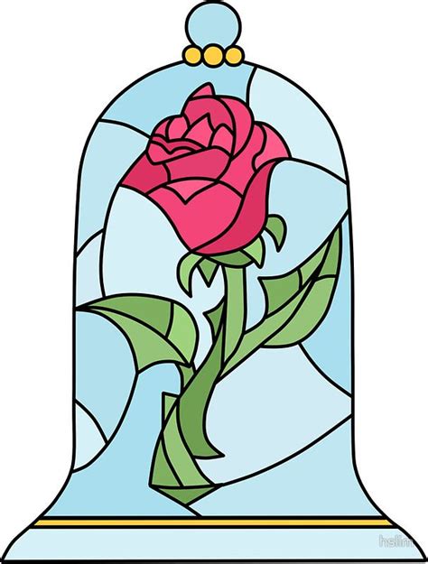 Beauty And The Beast Rose Disney Stained Glass Disney Beauty And The