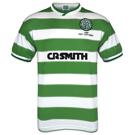 Celtic Fc Official Football T Mens 1985 Cup Final Retro Home Kit