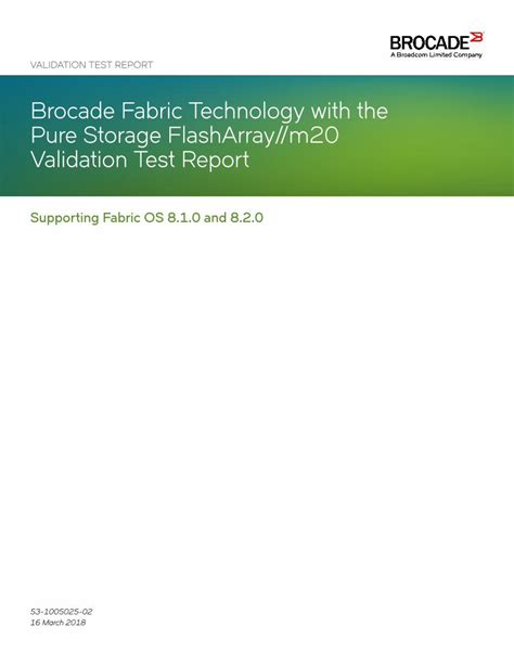 Pdf Brocade Fabric Technology With The Pure Storage Flasharray