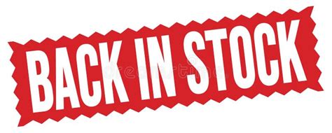 Back In Stock Text Written On Red Stamp Sign Stock Illustration