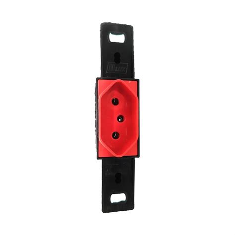 Tomada P T A Vertical Vermelho Sem Placa B Lux