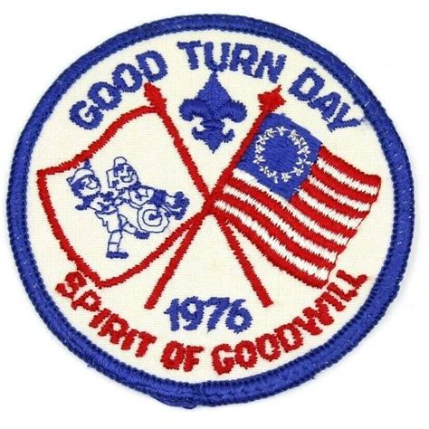 1976 Good Turn Day Spirit Of Goodwill Patch Boy Scouts Bsa Ebay