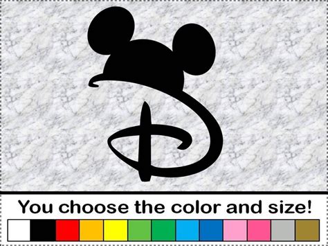 Disney Vinyl Decal Car Truck Sticker Bumper Mickey Mouse Ears WDW ...