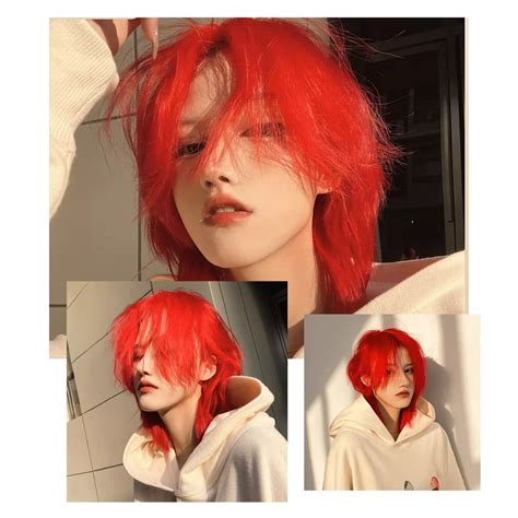 Red Hair Wig For Men