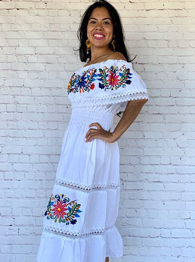 Mexican Fiesta Embroidered Dress Best Mexican Dresses