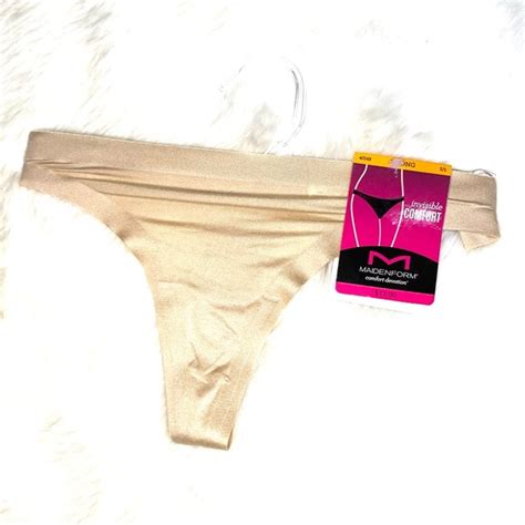 Maidenform Intimates Sleepwear Nwt Maidenform Seamless Thong Panty In Nude Poshmark