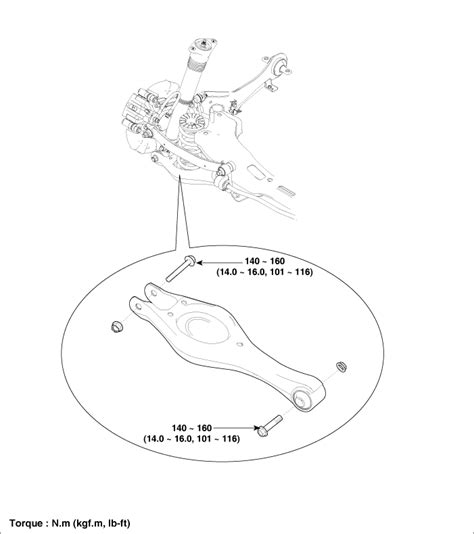 Hyundai Elantra HD Rear Lower Arm Components And Components Location