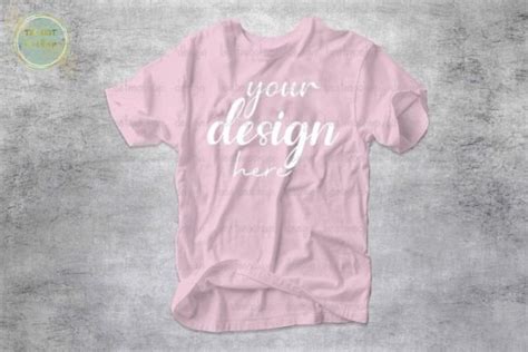 Pink Gildan T Shirt Mock Up Graphic By Thebest Mockup · Creative Fabrica