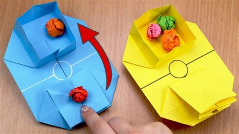 Easy Origami Basketball Mini Toy 🏀 Moving Paper Toys Pop It 👟 How To Make A Paper Basketball 🤾‍♀