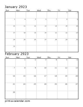 Download 2923 Printable Calendars