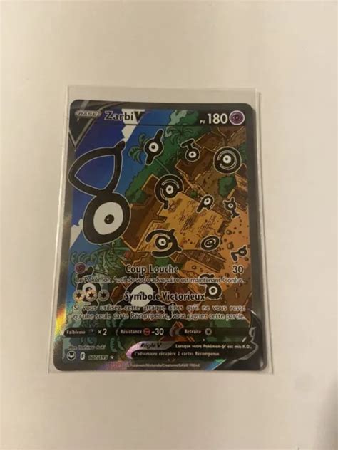 CARTE POKÉMON ZARBI V Alternative Full Art 177 195 Tempête Argentée