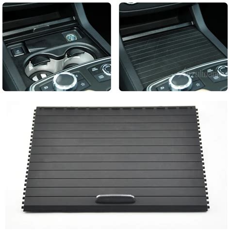 Car Center Console Shutters Cup Holder Slide Roller Blind Cover For