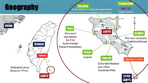 Maps Of Taiwan Left And Lanyu Orchid Island Right Source