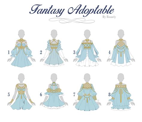 Closed Adoptable Fantasy Outfit 24 By Rosariy On Deviantart