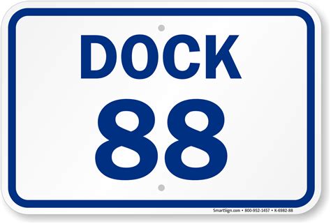 Loading Dock Number ID Signs - dock signs, loading dock signs