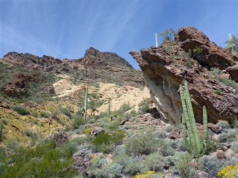 Protruding Rock Pinkley Peak Organ Pipe Cactus National Monument Arizona