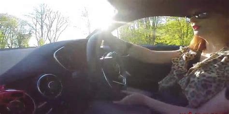 Busty Redhead MILF Red XXX Masturbates In The Backseat Of Her Car Tnaflix