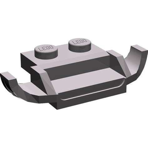 Lego Dark Stone Gray Plate X With Racer Grille Brick Owl