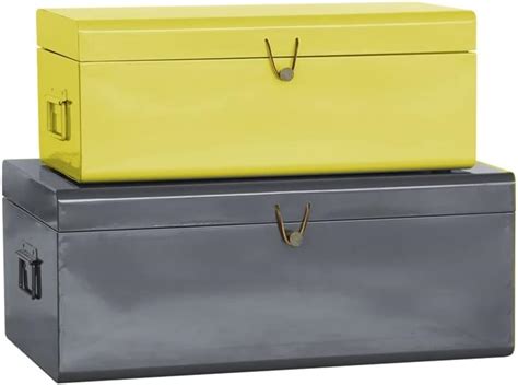 Amazon American Atelier Daven Decorative Metal Box Trunks Set Of