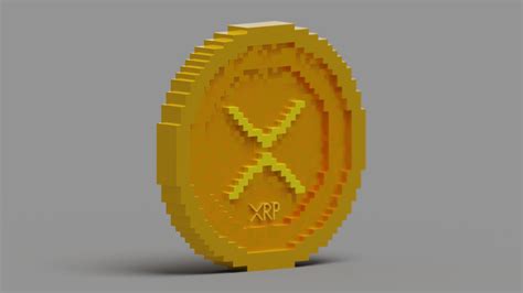 3D Voxel XRP Coin Model TurboSquid 1855849