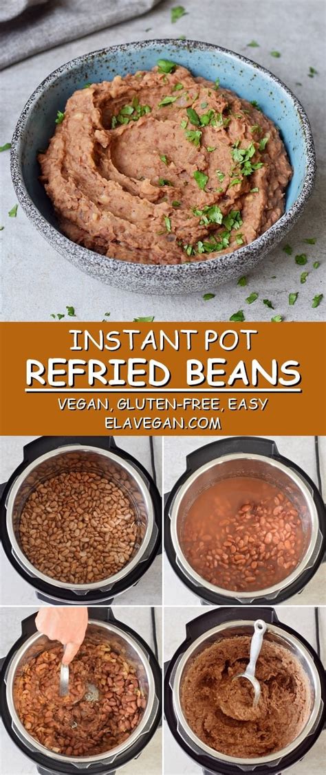 Easy Instant Pot Refried Beans Pressure Cooker Recipe Elavegan