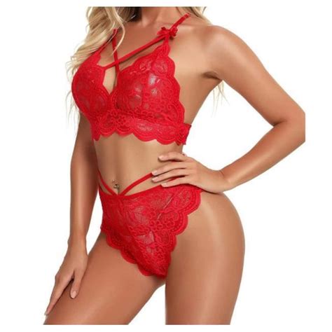 Femmes Ensemble de Lingerie Sexy en Dentelle String Ensemble sous Vêtements De Seduction