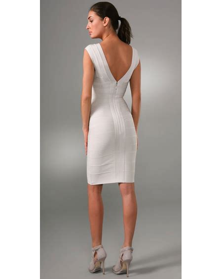 Herve Leger V Neck Bandage Dress New Herve Leger V Neck Bandage Dress