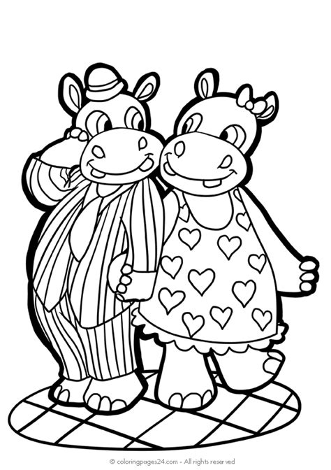 Hippos 5 Coloring Pages 24