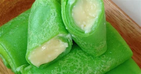 Resep Sourdough Discard Dadar Gulung Pandan Isi Vla Keju Oleh