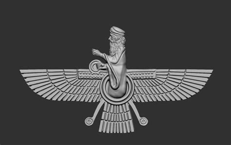 ArtStation - Zoroastrianism_Faravahar jewllery pendent | Resources