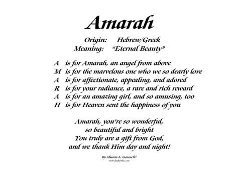 Meaning of Amarah - LindseyBoo