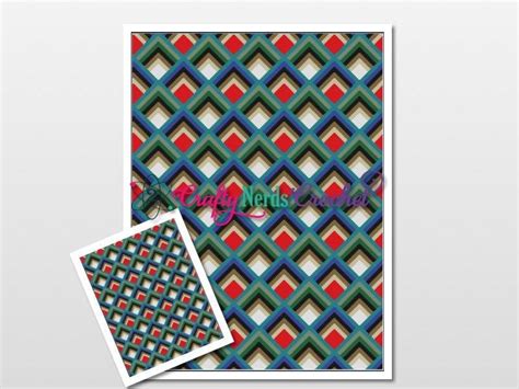 Diamond Holes Illusion Throw Pattern Graph With Single Crochet Written