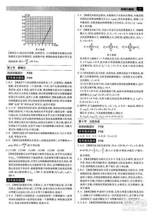 人教版2019最新教材完全解读高中物理必修1参考答案 答案圈