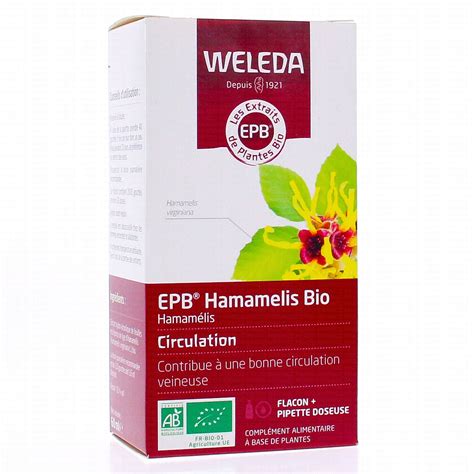 WELEDA Les Extraits De Plantes Circulation Hamamelis Bio Flacon 60ml