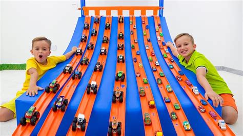 Vlad And Niki Have Fun With Hot Wheels Car Toys And Build A Car City Youtube