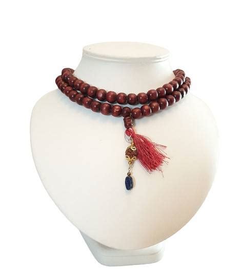 Mãlã Collier Bouddhiste 108 Perles Pendentif Perle de Rudraksha