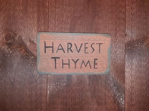 Fall Signs Harvest Thyme Barnwood Sign Co