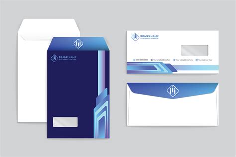 Company envelope design and blue color 26532538 Vector Art at Vecteezy