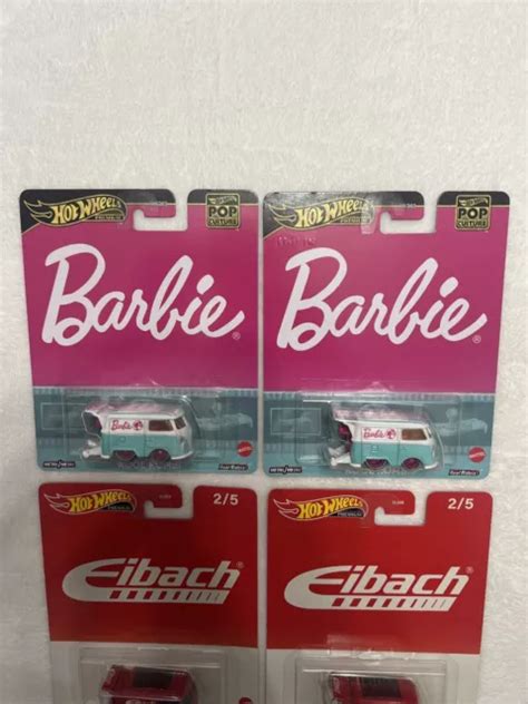 HOT WHEELS PREMIUM Pop Culture Barbie Kool Combi Eibach Kool Combi LOT DE 4 EUR 23 09