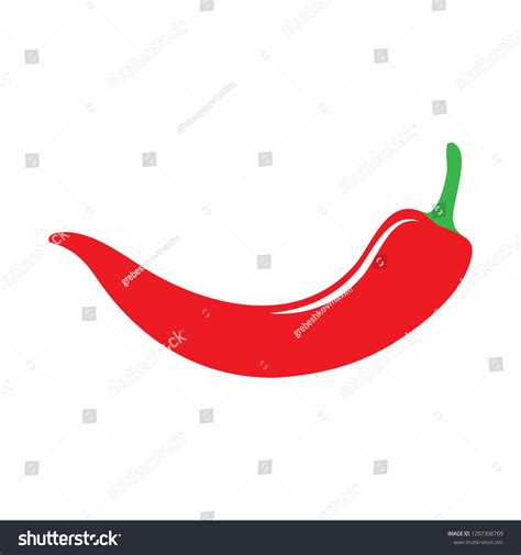 Red Hot Chili Pepper Icon Vector Stock Vector Royalty Free 1207308709 Shutterstock