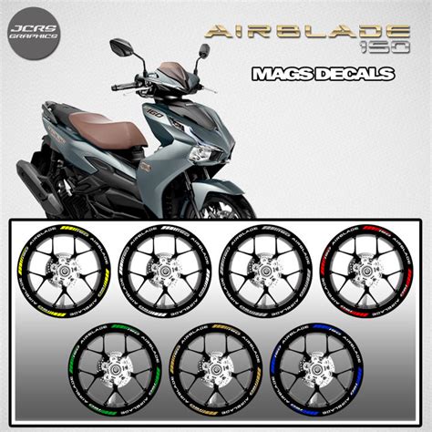 Honda Airblade Mags Decal Cutout Rim Sticker Vinyl For Motorcycle