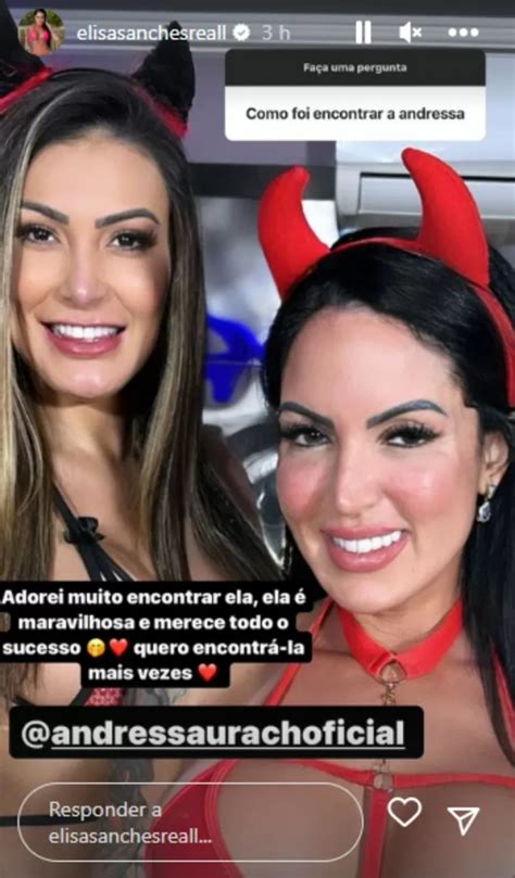 Andressa Urach Tem Desempenho Sexual Elogiado Pela Estrela Porn Elisa Sanches Cada Vez Mais