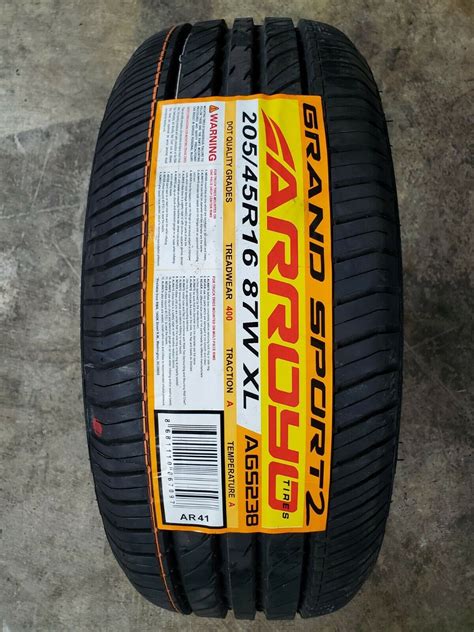 205 45R16 Arroyo GRAND SPORT 2 87W XL SET OF 4 Tires