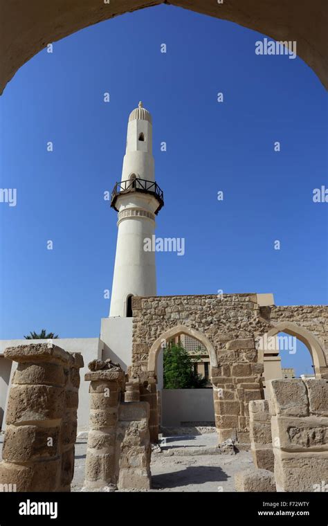 Al Khamis Mosque The Oldest Mosque In The Kingdom Of Bahrain Stock