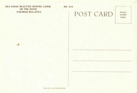 Malay Malaysia Sarawak Borneo Nude Sea Dayak Girls Rowing Canoe S S W Asia Middle